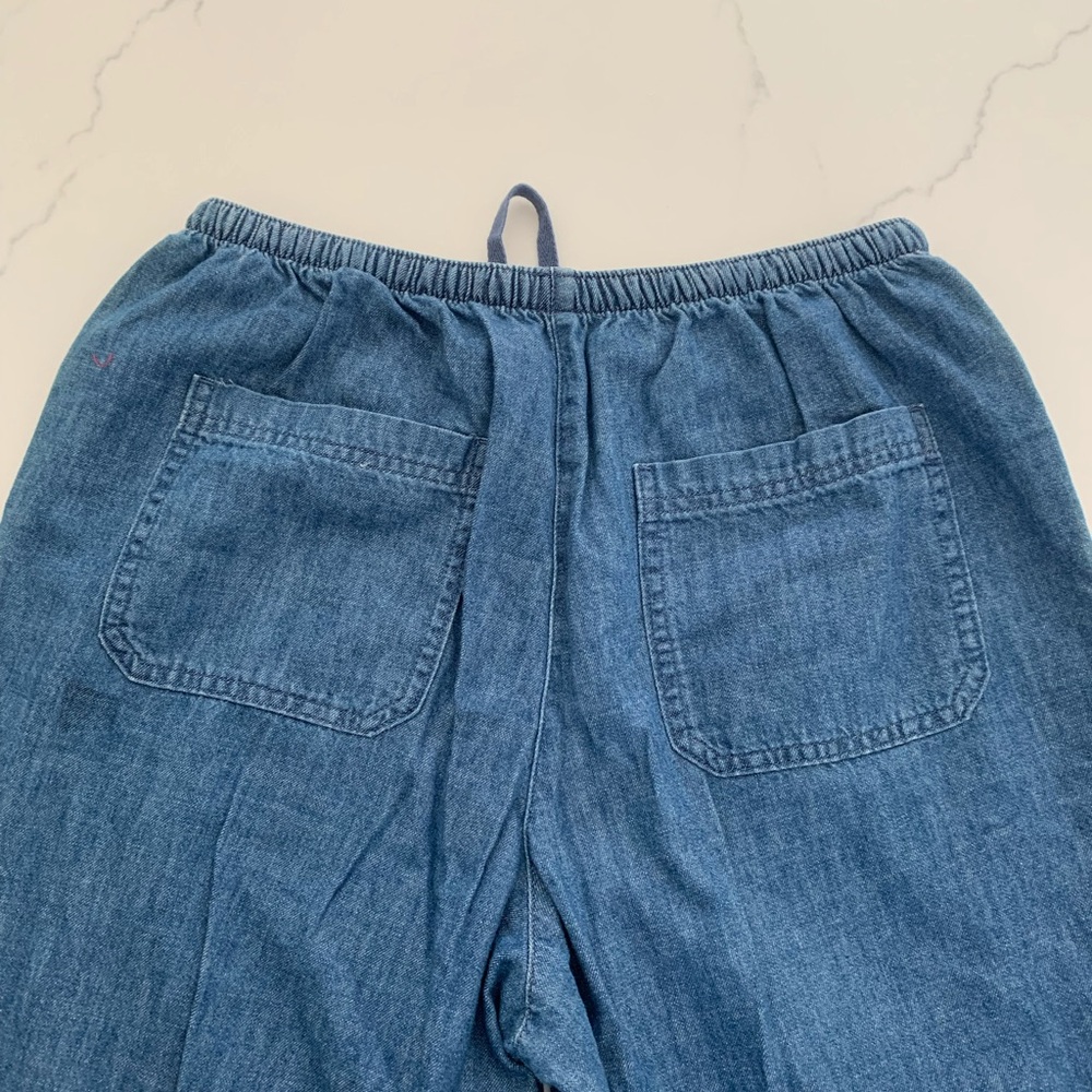 LL Bean S Women's Sunwashed Denim Pants, Straight-Leg Classic Fit EUC - Picture 6 of 11